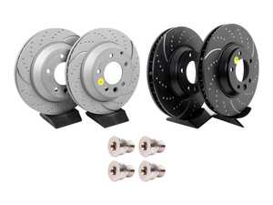 ES#5482780 - gd1326KT - Front & Rear GD Sport Rotors - Set (350x34 / 330x28) - Upgrade to a slotted/dimpled rotor for improved braking - EBC - Audi Volkswagen