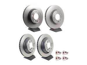ES#5482796 - 95535140141kt3KT - Front & Rear UV Coated Brake Rotors - Set (330x32 / 330x28) - Features Brembo's special UV paint treatment that guarantees superior corrosion resistance. - Brembo - Volkswagen