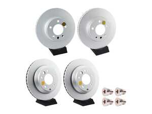 ES#5482795 - ebr819evccKT - Evolution Coated Front & Rear Brake Rotors - Set (330x32 / 330x28) - Featuring a GEOMET rust preventative coating - Power Stop - Volkswagen