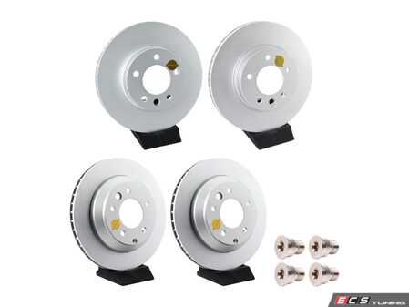 ES#5482795 - ebr819evccKT - Evolution Coated Front & Rear Brake Rotors - Set (330x32 / 330x28) - Featuring a GEOMET rust preventative coating - Power Stop - Volkswagen
