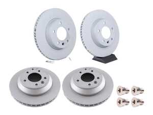 ES#5482801 - 7l6698301dktKT1 - Front & Rear Brake Rotors - Set (330x32 / 330x28) - A coated set of rotors to help prevent corrosion - Zimmermann - Volkswagen