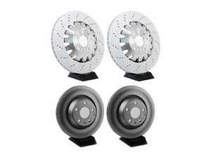 ES#5482996 - 8j0615301fktKT - Front & Rear Brake Rotors - Set (370x32 / 310x22) - Restore the stopping power in your vehicle - Genuine Volkswagen Audi - Audi