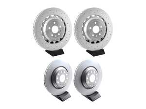 ES#5483049 - 8s0615301lxKT - Front & Rear Brake Rotors - Set (370x34 / 310x22) - Restore the stopping power in your vehicle - Genuine Volkswagen Audi - Audi
