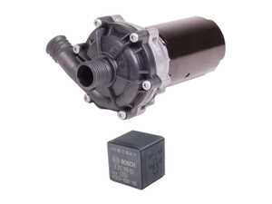 ES#5483069 - 0005000386KT - M113K Upgraded Intercooler Pump & Relay Kit - 010 Upgrade - Cure M113K heat soak and supercharger cut-off. This kit pairs the upgraded Bosch "010" high flow intercooler pump with a fresh relay to restore full boost under heavy acceleration. - Bosch - Mercedes Benz
