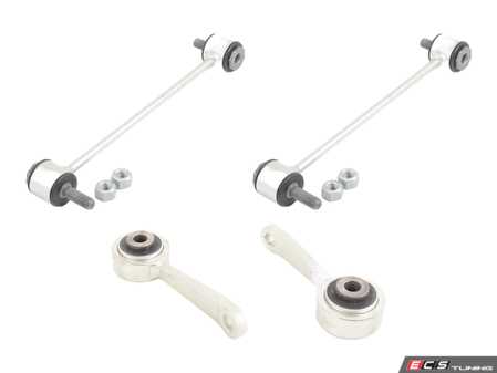 ES#5483101 - 2203201689KT4 - Front & Rear Sway Bar End Link Kit - Cure the infamous S-Class suspension clunk. This front and rear sway bar link kit replaces all four worn joints to eliminate body roll and bring back the silent, glide-like ride your W220 was famous for. - Lemforder - Mercedes Benz
