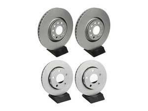 ES#5483429 - 8e0615301ad-pKT - Front & Rear V5 Plain Brake Rotors - Set (321x30 / 256x22) - Precision manufactured and featuring a GeoSpec corrosion-resistant coating - ECS - Audi