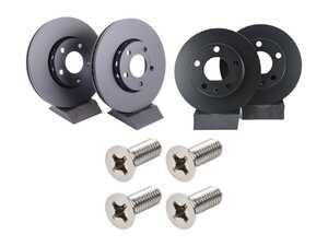 ES#5484872 - rk602cKT - Front & Rear Brake Rotors - Set (288x25 / 245x10) - Restore the stopping power in your vehicle - EBC - Audi