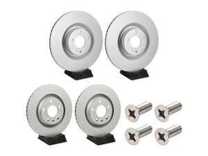 ES#5491049 - 8e0615301t-pKT - Front & Rear V5 Plain Brake Rotors - Set (345x30 / 300x22) - Precision manufactured and featuring a GeoSpec corrosion-resistant coating - ECS - Audi