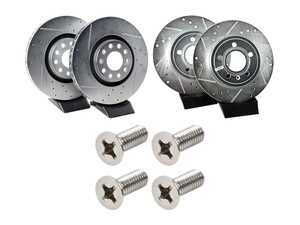 ES#5491060 - ebr637xprKT - Front & Rear Drilled & Slotted Brake Rotors - Set (321x30 / 288x12) - Take your stopping power too a new level! - Power Stop - Audi