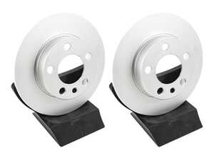 ES#5491084 - 1J0615601NKT - Rear Brake Rotor - Pair (232x9) - These Meyle-PD rear brake rotors offer a premium aftermarket upgrade that meets original equipment standards. - Meyle - Audi Volkswagen