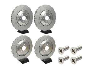 ES#5491108 - 4g0615301ahkt2KT - Front & Rear Brake Rotors - Set (390x36 / 356x22) - Restore stopping power with scalloped style rotors - SHW Performance - Audi