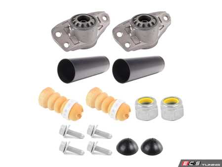 ES#5491317 - 3c0513353c4KT - Rear Shock Mount Replacement Kit - This kit is a Rear Shock Mount Replacement Kit designed to completely refresh the upper mounting points of a vehicle's rear suspension. - Genuine Volkswagen Audi - Volkswagen