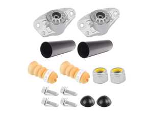 ES#5491320 - 3c0513353c6KT - Rear Shock Mounts - With Install Hardware - This kit is a Rear Shock Mount Replacement Kit designed to completely refresh the upper mounting points of a vehicle's rear suspension. - Assembled By ECS - Volkswagen