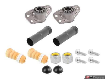 ES#5491321 - 3c0513353c7KT - Rear Shock Mount Replacement Kit - This kit is a Rear Shock Mount Replacement Kit designed to completely refresh the upper mounting points of a vehicle's rear suspension. - Genuine Volkswagen Audi - Volkswagen
