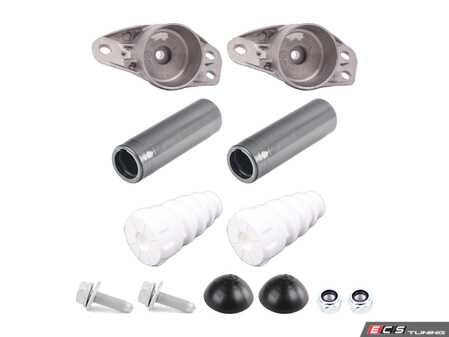 ES#5491353 - 3c0513353c2KT1 - Rear Shock Mount Replacement Kit - This kit is a Rear Shock Mount Replacement Kit designed to completely refresh the upper mounting points of a vehicle's rear suspension. - Assembled By ECS - Volkswagen