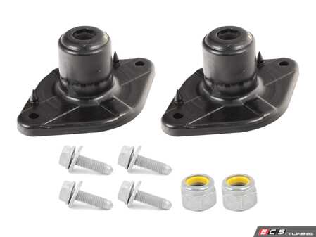 ES#5491425 - 8e0512121eaKT - Rear Shock Mounts - With Install Hardware - Stop rear clunks with this heavy-duty upper mount and factory-fresh, high-tensile hardware kit! - Assembled By ECS - Audi Volkswagen