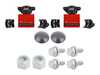 ES#5491437 - 8K0513353ECKT6 - Heavy Duty Rubber Rear Upper Shock Mount Kit - Pair & Hardware - Enhance longevity and improve your Audi or Porsche's handling with our in-house designed HD rubber shock mount! - ECS - Audi Porsche
