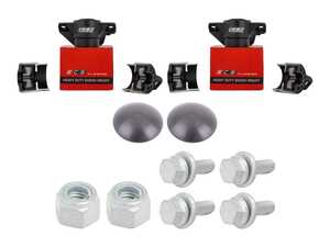 ES#5491437 - 8K0513353ECKT6 - Heavy Duty Rubber Rear Upper Shock Mount Kit - Pair & Hardware - Enhance longevity and improve your Audi or Porsche's handling with our in-house designed HD rubber shock mount! - ECS - Audi Porsche