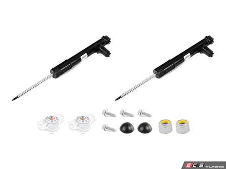 ES#5491813 - 5WA513045BBKT3 - Rear Shock Absorbers Kit - Refresh your suspension with Genuine shocks, Sachs shock mounts, and all the hardware necessary for install. - Assembled By ECS - Volkswagen