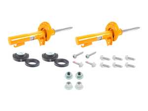 ES#5492352 - 87411488SPORTKT1 - Koni Yellow Sport Front Shocks Kit - Best Koni shock for all lowering springs. Mounts and hardware included. - Assembled By ECS - Volkswagen