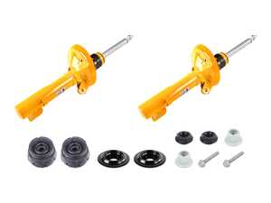ES#5492410 - 87101377SPORTKT1 - Koni Front Yellow Sport Struts Kit - Adjustable shocks, designed to be used with aggressive lowering springs. Mounts and hardware included. - Assembled By ECS - Audi Volkswagen