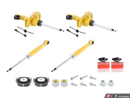 ES#5503834 - 23-254343KT3 - Bilstein B6 Performance Front & Rear Strut Kit - Unbelievable control, precise handling, ultimate performance and incredible comfort. German-made with world-famous Bilstein quality and a limited lifetime warranty! A heavy duty upgrade for the performance minded driver. Mounts and hardware included. - Assembled By ECS - Volkswagen