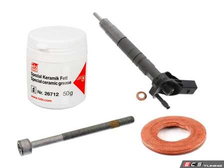 ES#5505267 - 6420701287KT - Diesel Fuel Injector Kit - Includes one fuel injector seal, one leak line o-ring, and injector grease and injector bolt. - Assembled By ECS - Mercedes Benz