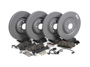 ES#5516205 - 8W0615301P7KT - Front And Rear Brake Service Kit - With Zimmermann rotors and Power Stop Z17 Eco Ceramic brake pads - Assembled By ECS - Audi