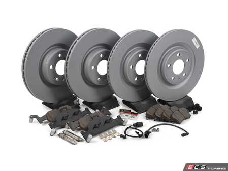 ES#5516205 - 8W0615301P7KT - Front And Rear Brake Service Kit - With Zimmermann rotors and Power Stop Z17 Eco Ceramic brake pads - Assembled By ECS - Audi