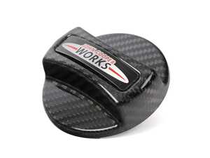 ES#5443918 - 16115A7AD86 - MINI JCW Carbon Fiber Filler Cap Cover - JCW Traditional Logo  - Overlay real carbon fiber fuel cap cover with JCW logo - Genuine MINI - MINI