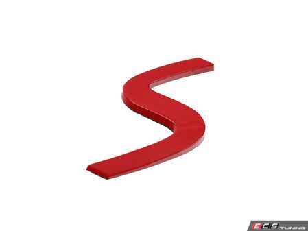 ES#4788143 - 51145A0CFD6 - Cooper "S" Emblem  - "S" emblem that goes on the trunk - Genuine MINI - MINI