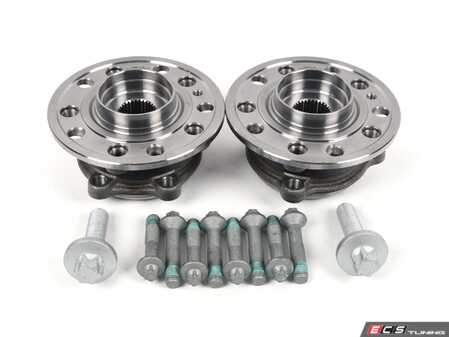 ES#5482119 - 2053340300KT1 - Front Wheel Bearing/Hub Assemblies - Pair - Includes both front wheel hub and bearings, with all new hardware for installation. - Meyle - Mercedes Benz