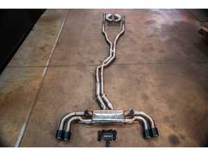 ES#5516645 - POR.9YO.40T.VSES - Valved Sport Cat-Back Exhaust System - Porsche 9Y0 Cayenne - Unleash the Cayenne 9Y0s true character with a T304 valved exhaust - refined and quiet when you need it, aggressive and exhilarating when you want it. - Valvetronic Designs - Porsche