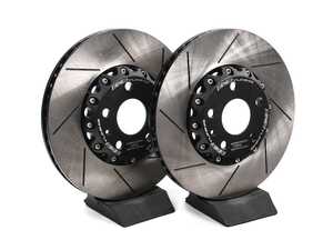 ES#5516266 - 009900ecs01b05kt - Front Slotted 2-Piece Brake Rotors - Pair (312x25) OE# 1K0615301AA - Direct bolt-on replacement - Save 6lbs of unsprung weight for enhanced performance! - ECS - Audi Volkswagen