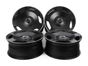 ES#5470071 - 8128-1KT - 20" Alzor Style 8128 Wheels - Set Of Four - 20x8.5 ET38 5x112 66.6CB - Satin Black/Machine Lip - Alzor - Audi BMW Mercedes Benz