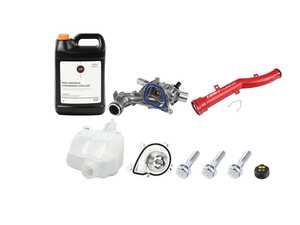ES#5516219 - 11517550484KT6 - Performance Cooling System Refresh Kit - Red Metal Pipe - A high-performance cooling refresh kit, featuring aluminum water pump and thermostat for increased durability and longevity! - Assembled By ECS - MINI