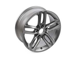 ES#2805065 - 36117852489 - 18" Ferric Grey M Double Spoke Style 461 Wheel - Priced Each - 18x7.5 ET45 - Genuine BMW - BMW