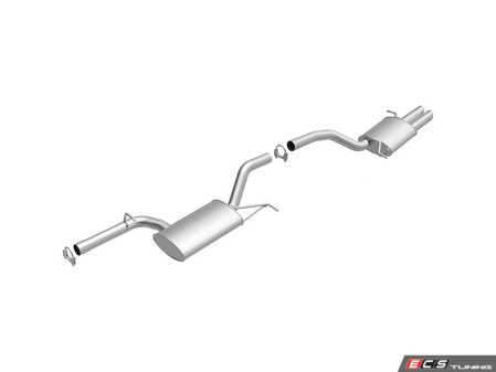 ES#5516334 - 106-0272 - Direct-Fit Replacement Exhaust System Kit - Eliminate exhaust leaks and restore factory quiet performance with this direct-fit, bolt-on replacement exhaust system. - BRExhaust - Volkswagen