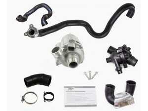 ES#5526871 - 111515A05704-3 - Full Water Pump Service Kit - Complete OE+ quality cooling system overhaul kit by Rein. Featuring a new thermostat, mounting bolts, coolant hoses, aluminum electric water pump, and an upgraded aluminum cylinder head fitting eliminating plastic flange failure. - Rein - BMW