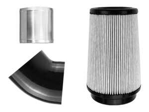 ES#5526872 - TGK-0301-08 - Intake Conversion - Stock Airbox To 4" Filter - Eliminates bottlenecks with precision-machined billet aluminum construction and premium silicone couplers. - TGK Motorsport - Audi