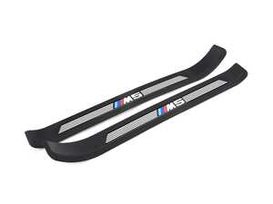ES#5481509 - 51472466367/8KT - E39 M5 Front Door Sill Cover - Left And Right - After decades of ingress and egress, those factory door sills take a beating. Scuffed plastic, faded lettering, and peeling chrome trim can instantly date an otherwise pristine interior. - Genuine BMW - BMW