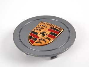 ES#1477414 - 993361303106B4 - Seal Grey Metallic Center Cap With Porsche Crest - Priced Each - Center cap for special edition 50 Jahre Spyder (option code M091) - 4 required - Genuine Porsche - Porsche