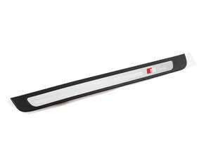 ES#451501 - 8K0853373B01C - Left Front S-Line Door Sill - Satin Black / Aluminum - Keep your interior looking clean, replace your scuffed door sills - Genuine Volkswagen Audi - Audi