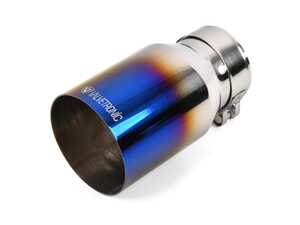 ES#5457390 - VTDTIPSW2535BRT - Universal Single Exhaust Tip - 3.5" - Single Wall Burnt - 2.5" Inlet - 3.5" Outlet - Single Wall Burnt Steel - Valvetronic Designs - Audi BMW Volkswagen Mercedes Benz MINI Porsche