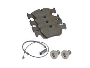 ES#2795774 - 34116757751KT4 - Performance Front Brake Service Kit - Featuring EBC cross dimpled and slotted rotors and ECS EP24 performance brake pads. - Assembled By ECS - BMW