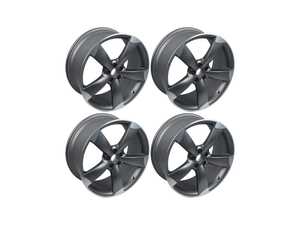 ES#2960378 - 4H0601025BAkt - 21" 5-Spoke Wheels - Set Of Four - 20"x9" ET35 5x112 Gunmetal/ Aluminum face - Genuine Volkswagen Audi - Audi