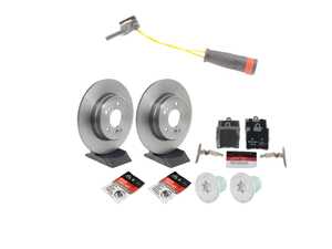 ES#4643420 - 2104231012KT2 - Rear Brake Service Kit - Featuring Brembo rotors, and Brembo Ceramic pads - Assembled By ECS - Mercedes Benz