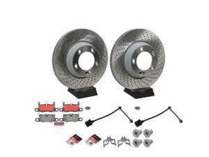 ES#5425193 - 99135240302KT2 - Rear Brake Service Kit (330x28) - Featuring SHW Performance rotors, and Brembo Ceramic pads - Assembled By ECS - Porsche