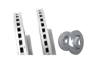 ES#5426256 - USR7612KT - USR Series Sport Slotted Rotor Kit - (340x30 / 300x12) - Upgrade to a Turbo slotted rotor for improved braking - EBC - Audi Volkswagen