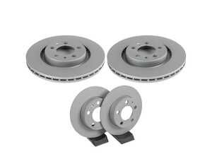 ES#5445722 - 1J0698301MKT1 - Front & Rear Brake Rotors - Pair (280x22/232x9) - Featuring "Coat Z-Anti Corrosion" coating - Zimmermann - Volkswagen